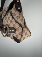 Gucci Horsebit Chain Monogram Shoulder Bag