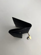 Gucci Black Monogram Charm Trifold Wallet