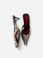 Miu Miu Maroon Mesh Mules
