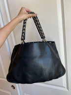Fendi Mia Leather Shoulder Tote Bag