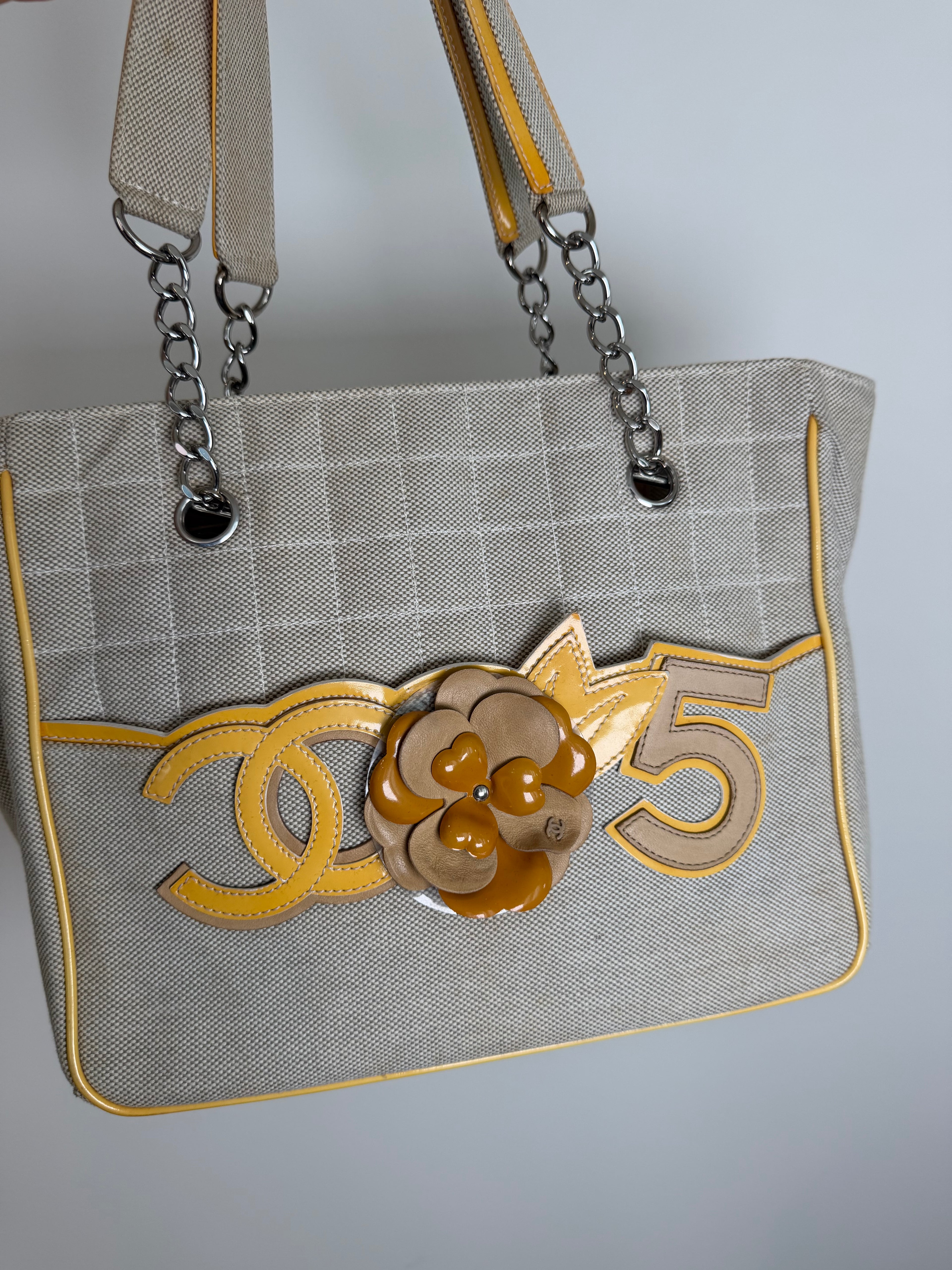 Chanel Camellia No. 5 Patent Tote Bag