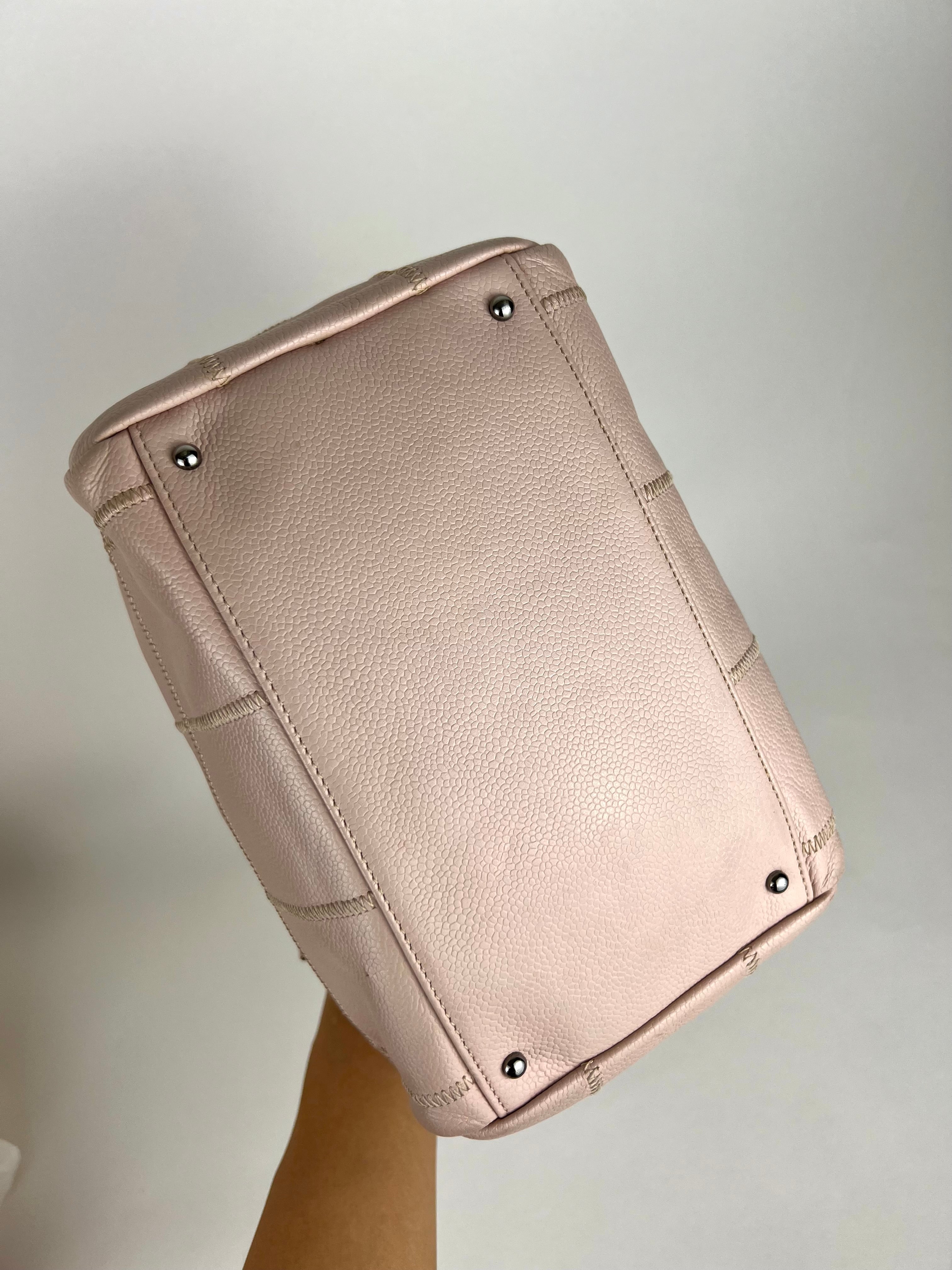 Chanel Caviar Dusty Pink Leather Shoulder Bag