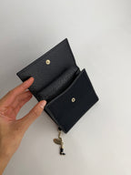 Gucci Black Monogram Charm Trifold Wallet