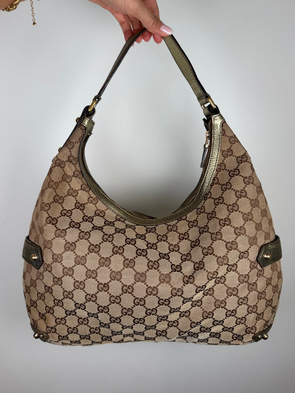 Gucci Horsebit Chain Shoulder Hobo Bag