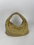 Bottega Veneta Intrecciato Gold Grommet Medium Hobo bag