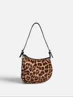 Fendi Pony Hair Leopard Zucca Oyster Bag