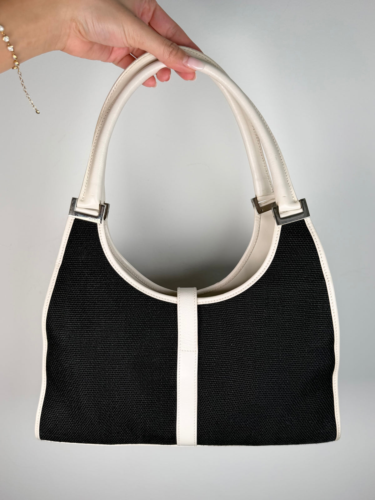 Gucci Jackie Shoulder Bag in Black/Cream