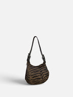 Fendi Oyster Zebra Print Canvas Bag
