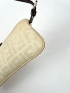 Fendi 2000 Cream Zucca Canvas Crossbody Bag