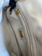 Fendi Champagne Satin Baguette with Crystals and Crocodile Trim