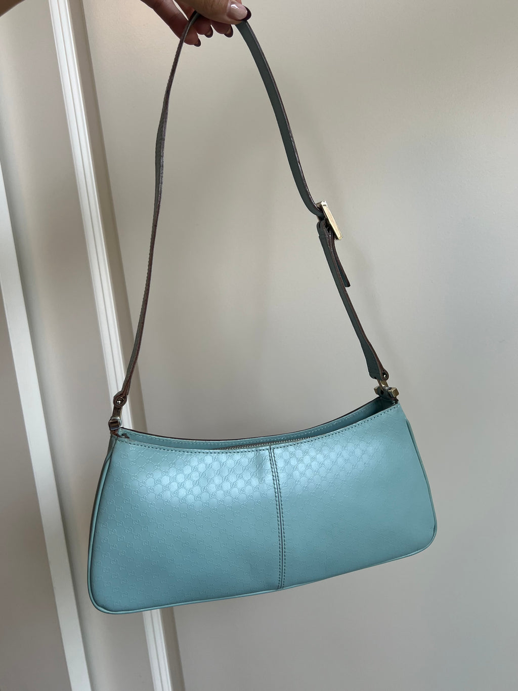 Gucci Micro GG Tiffany Blue Shoulder Bag