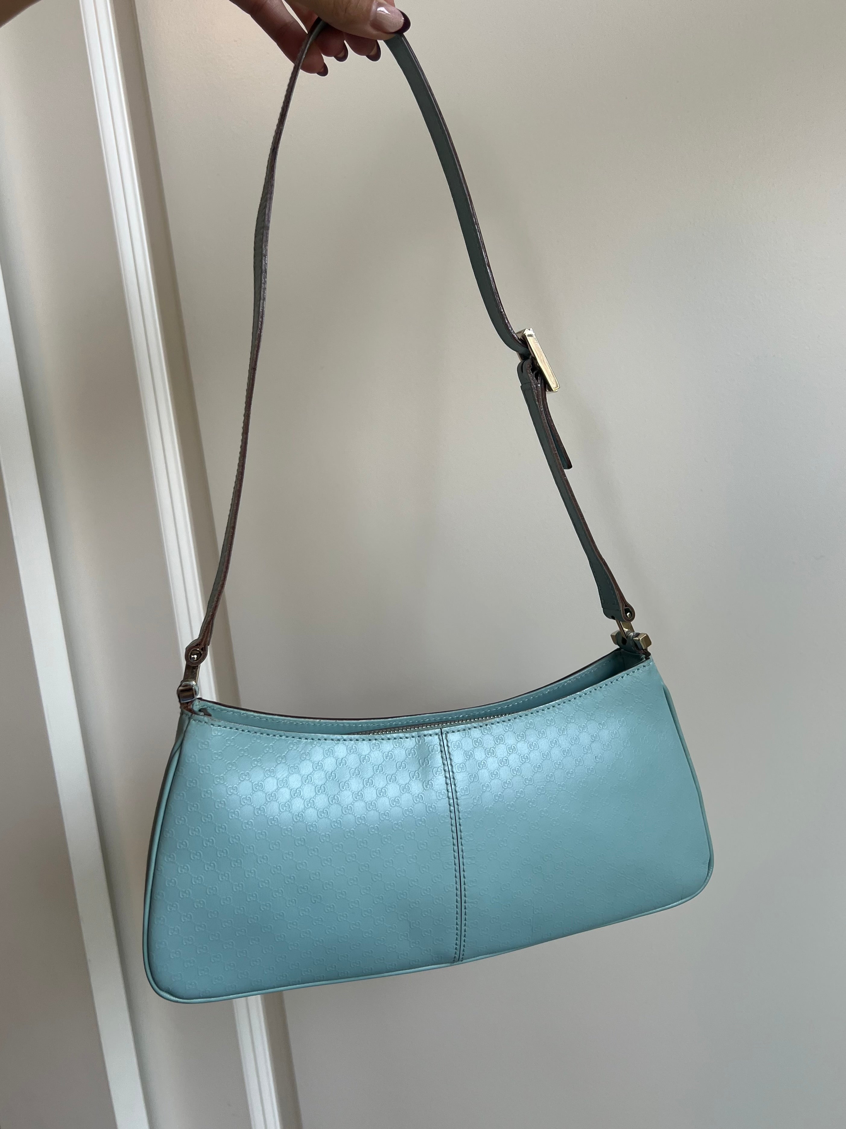 Gucci Micro GG Tiffany Blue Shoulder Bag