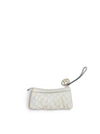 Gucci Taupe Monogram Charm Wristlet