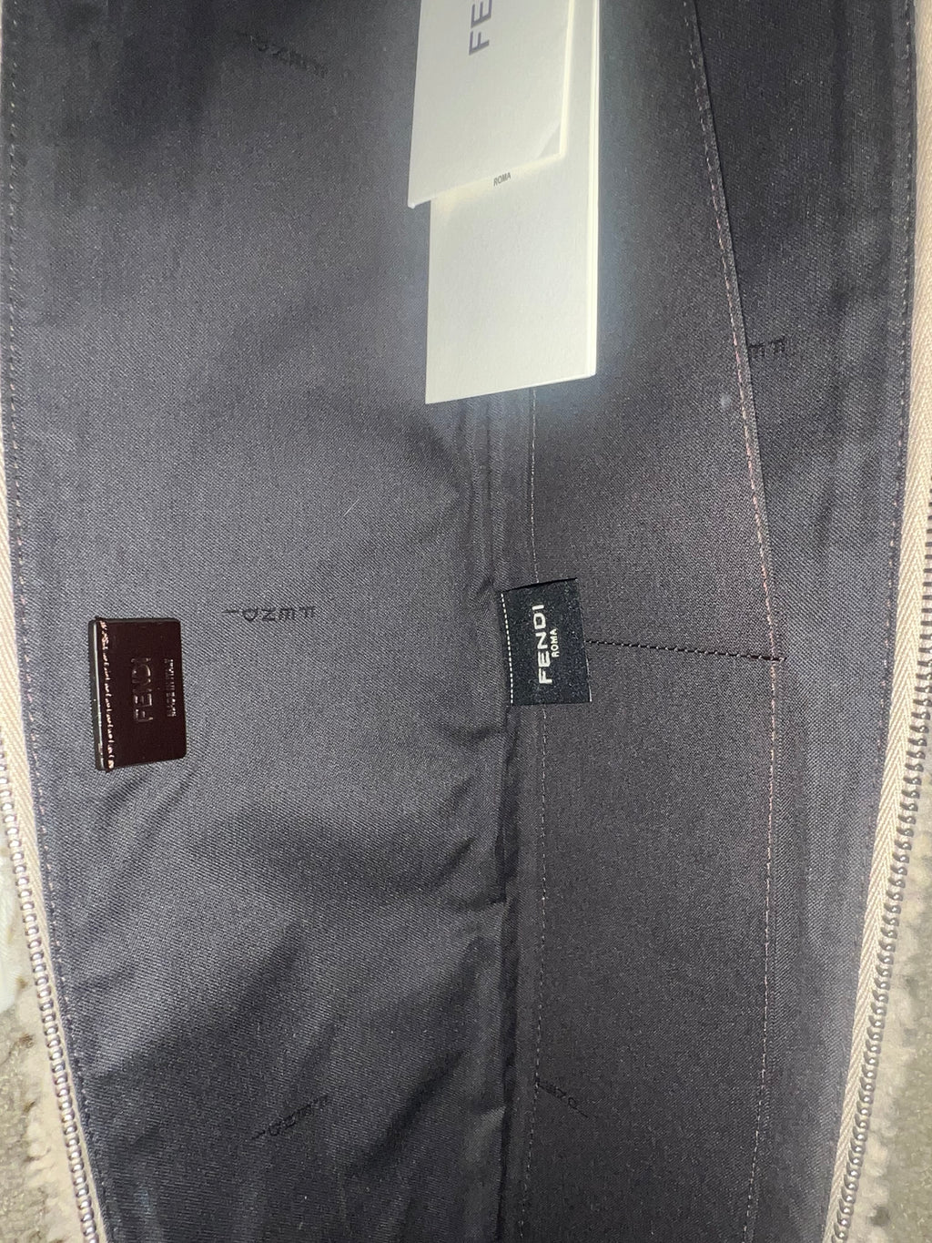 RARE Fendi Sheepskin Baguette Bread Pouch Panna Bag