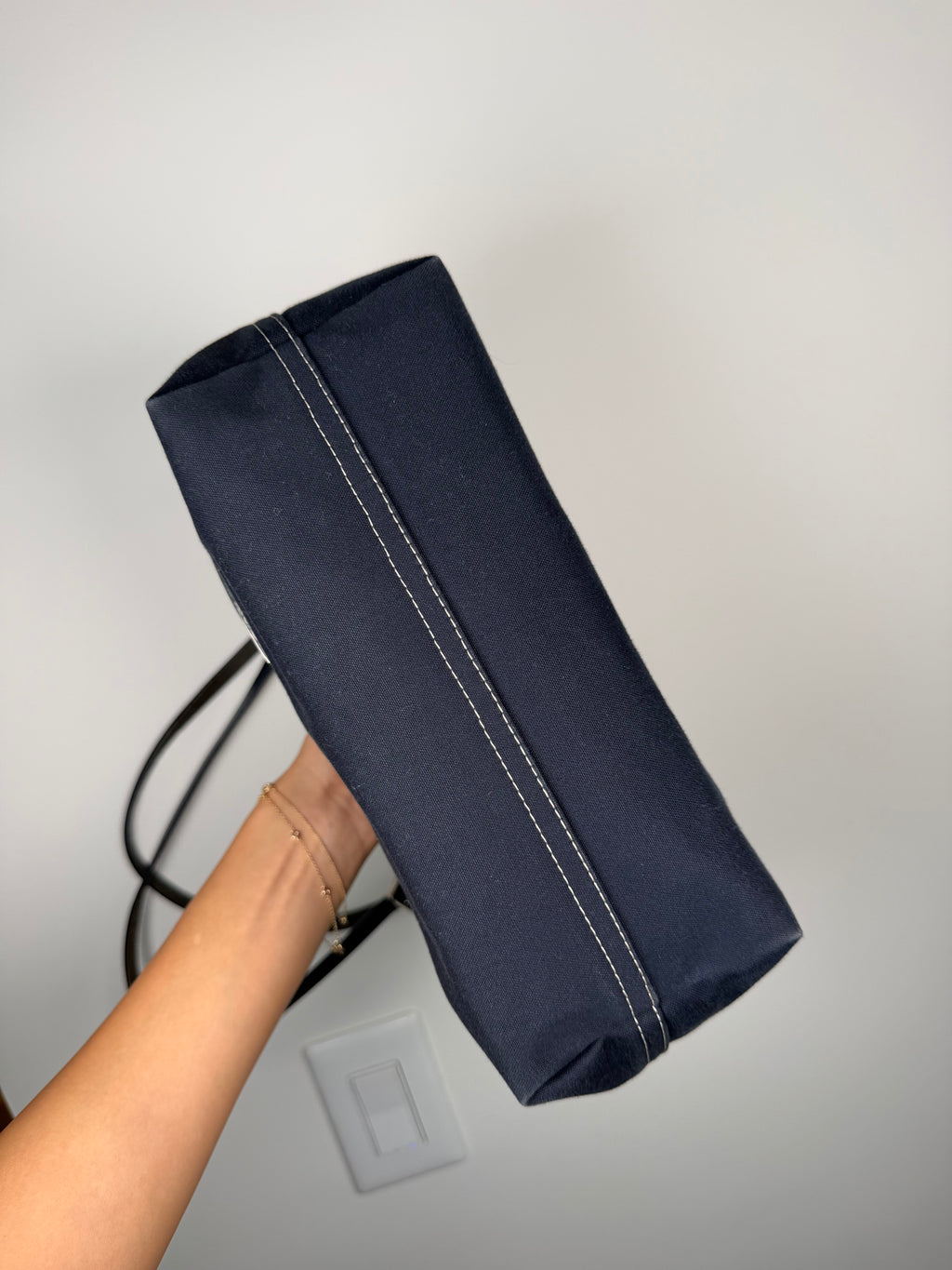 Fendi Swirl Logo Navy Tote