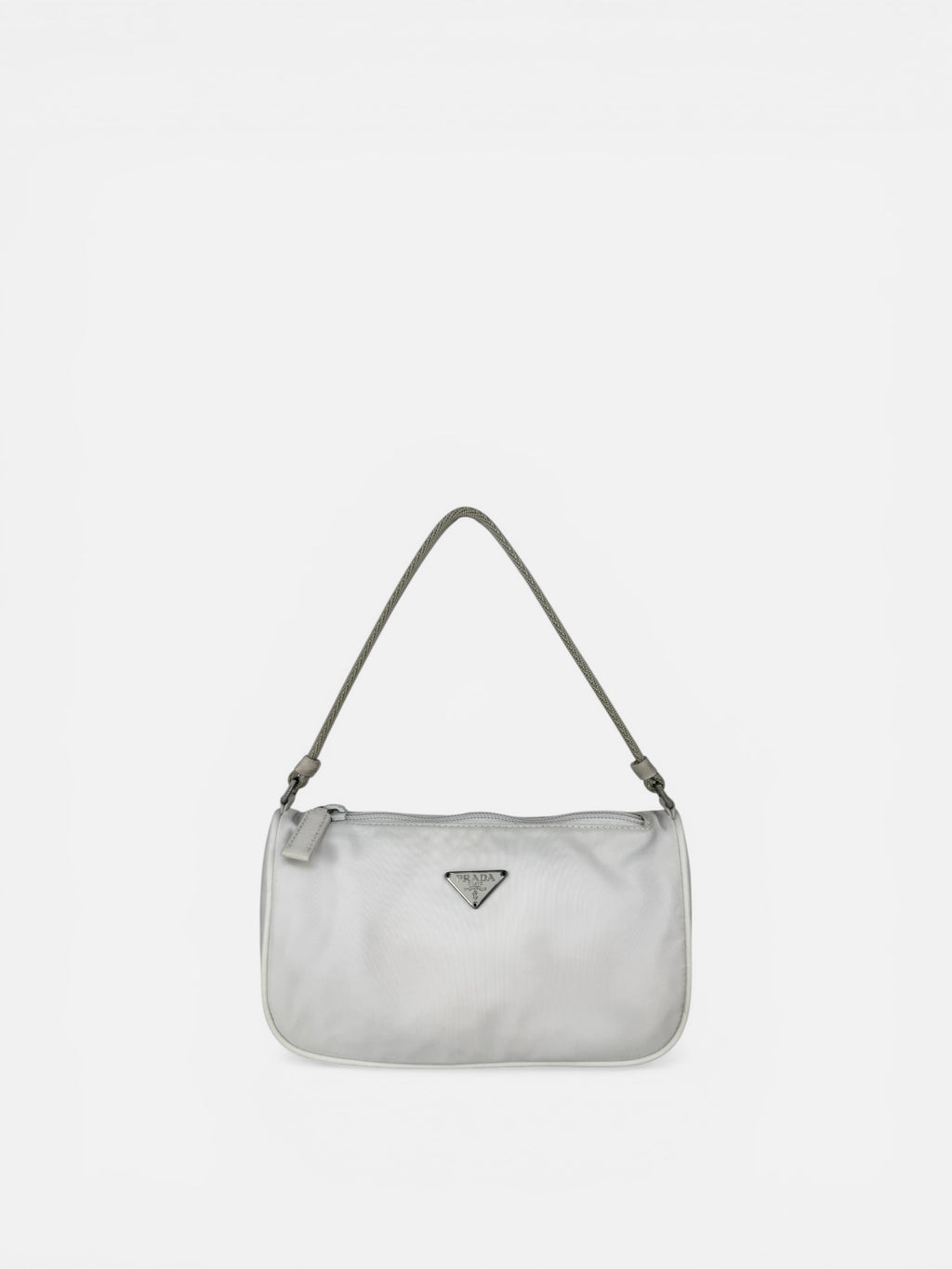 Prada Nylon Tessuto Pouch in White