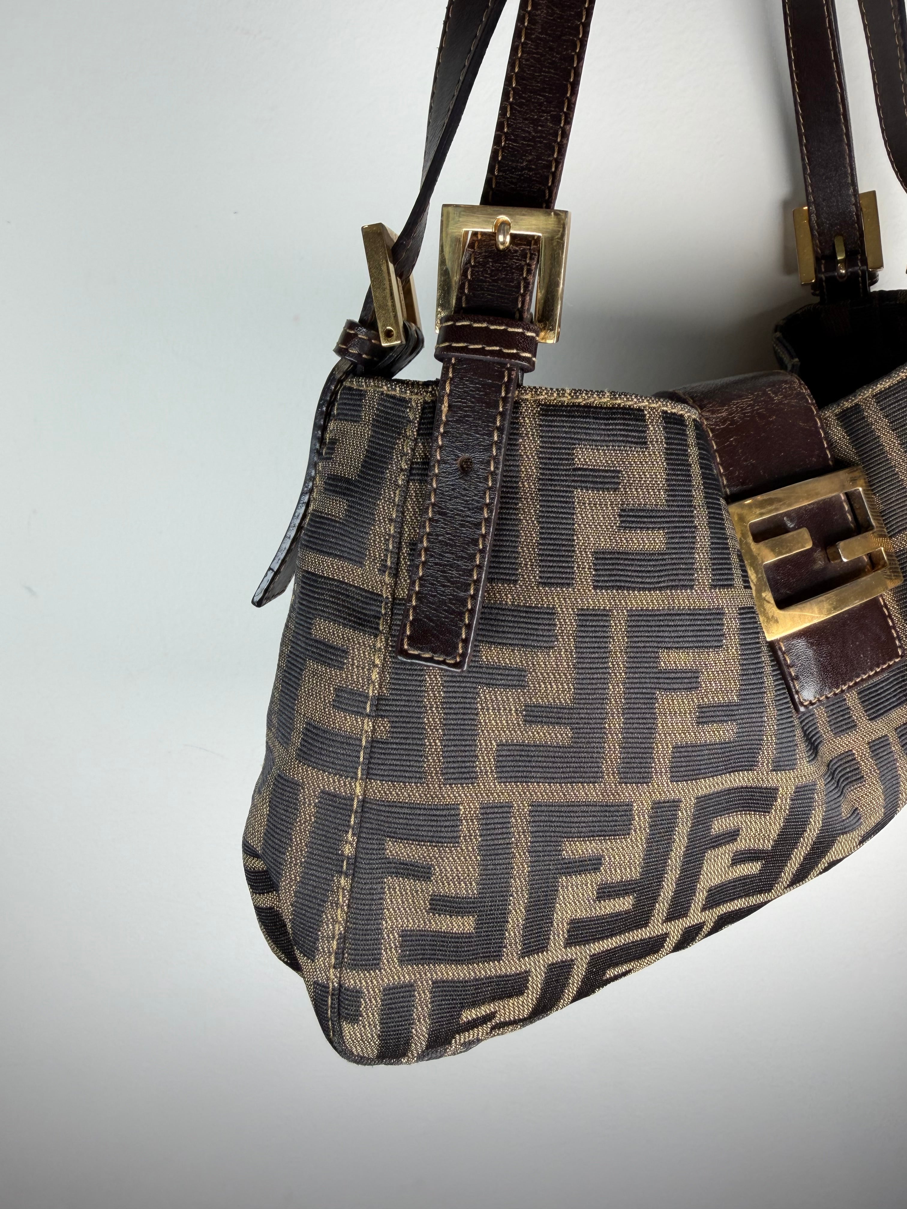 Fendi Zucca Mamma Baguette Shoulder Bag