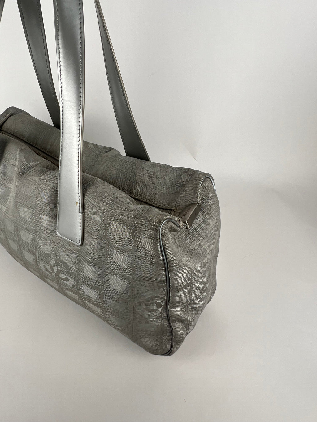 Chanel Silver Ligne Travel Shoulder Bag