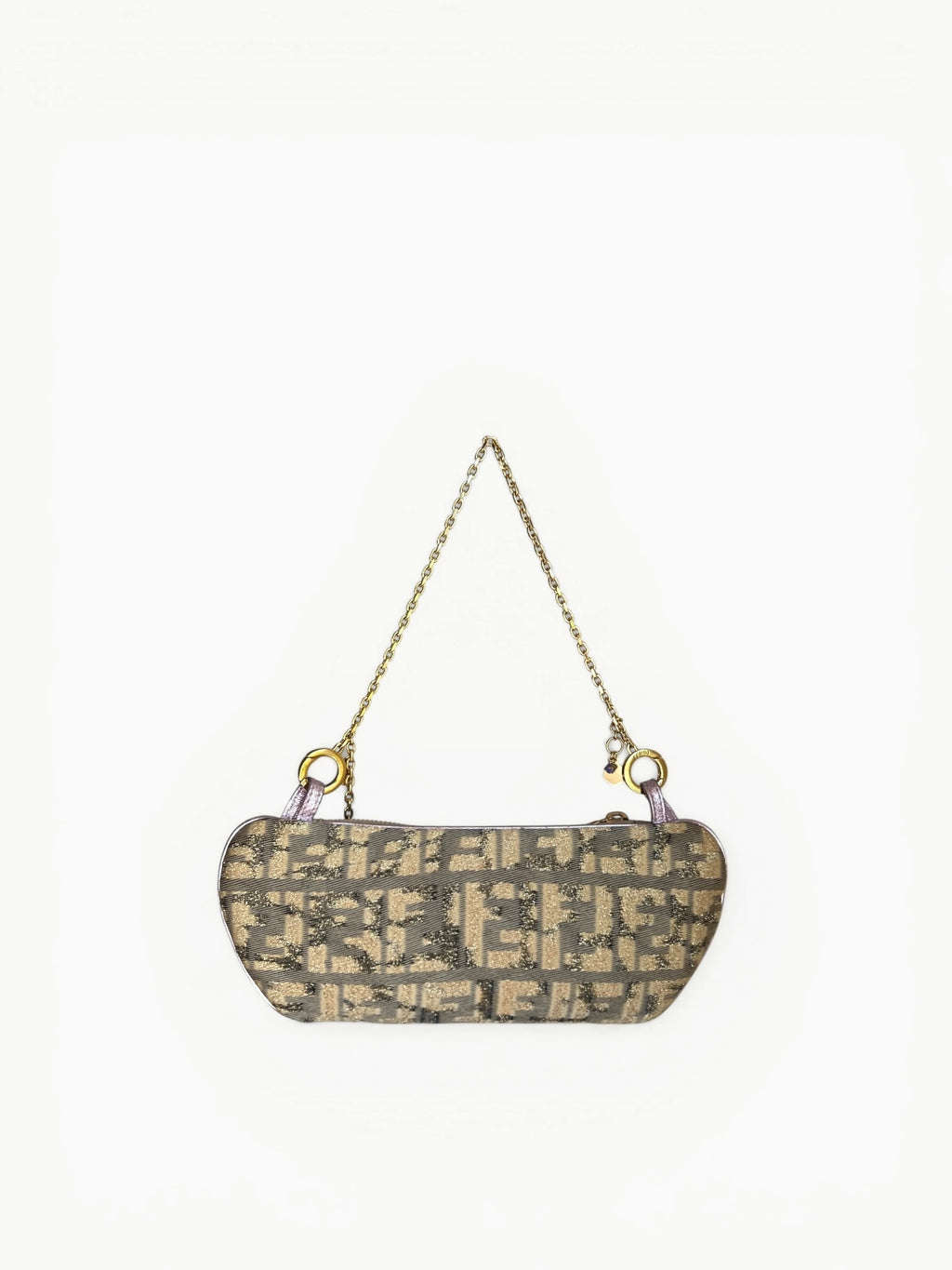 Fendi Zucca Metallic Limited Edition Charm Shoulder Bag