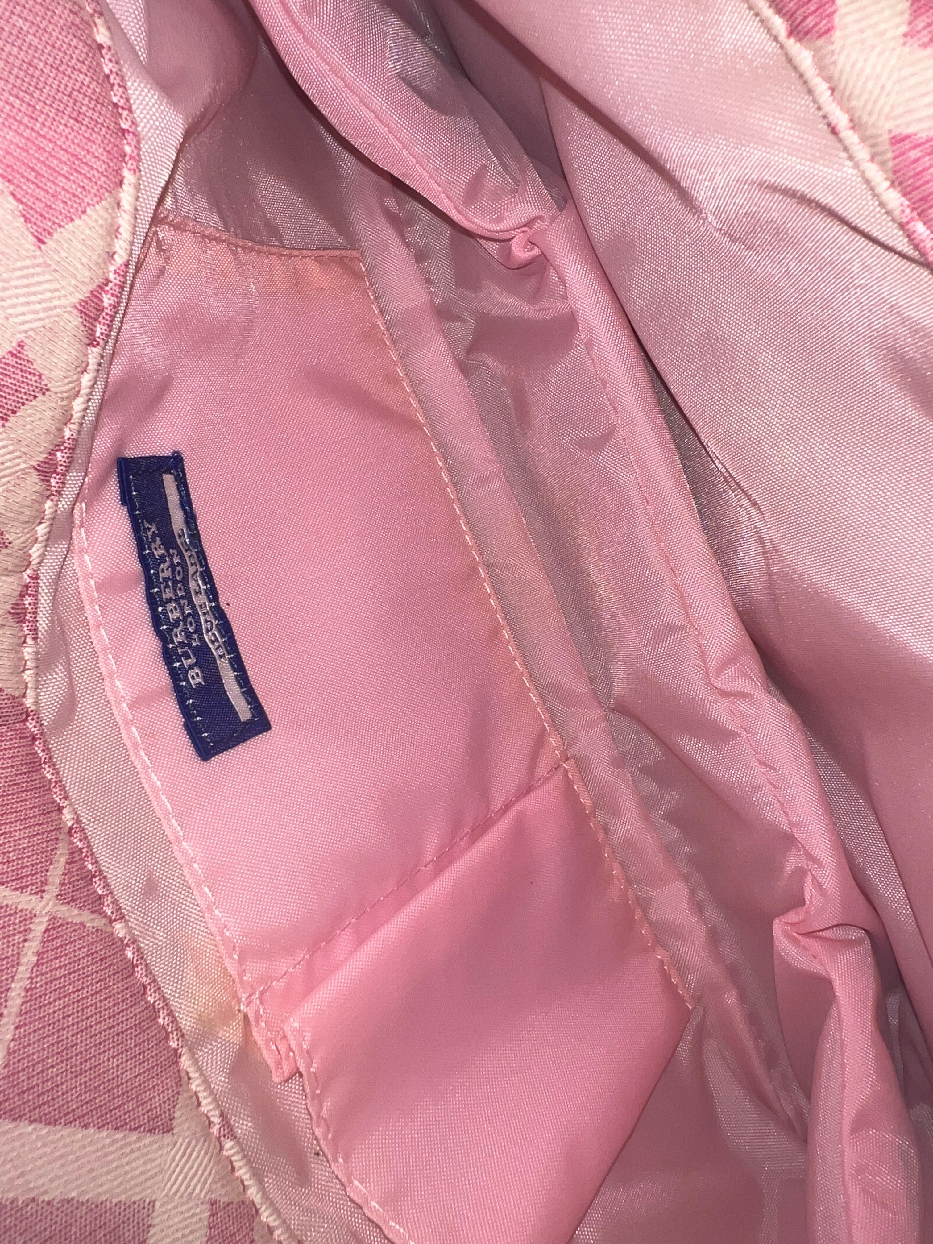 Burberry Pink Puffy Check Shoulder Bag