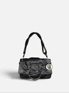 Christian Dior Demi Lune Lambskin Charm Shoulder Bag