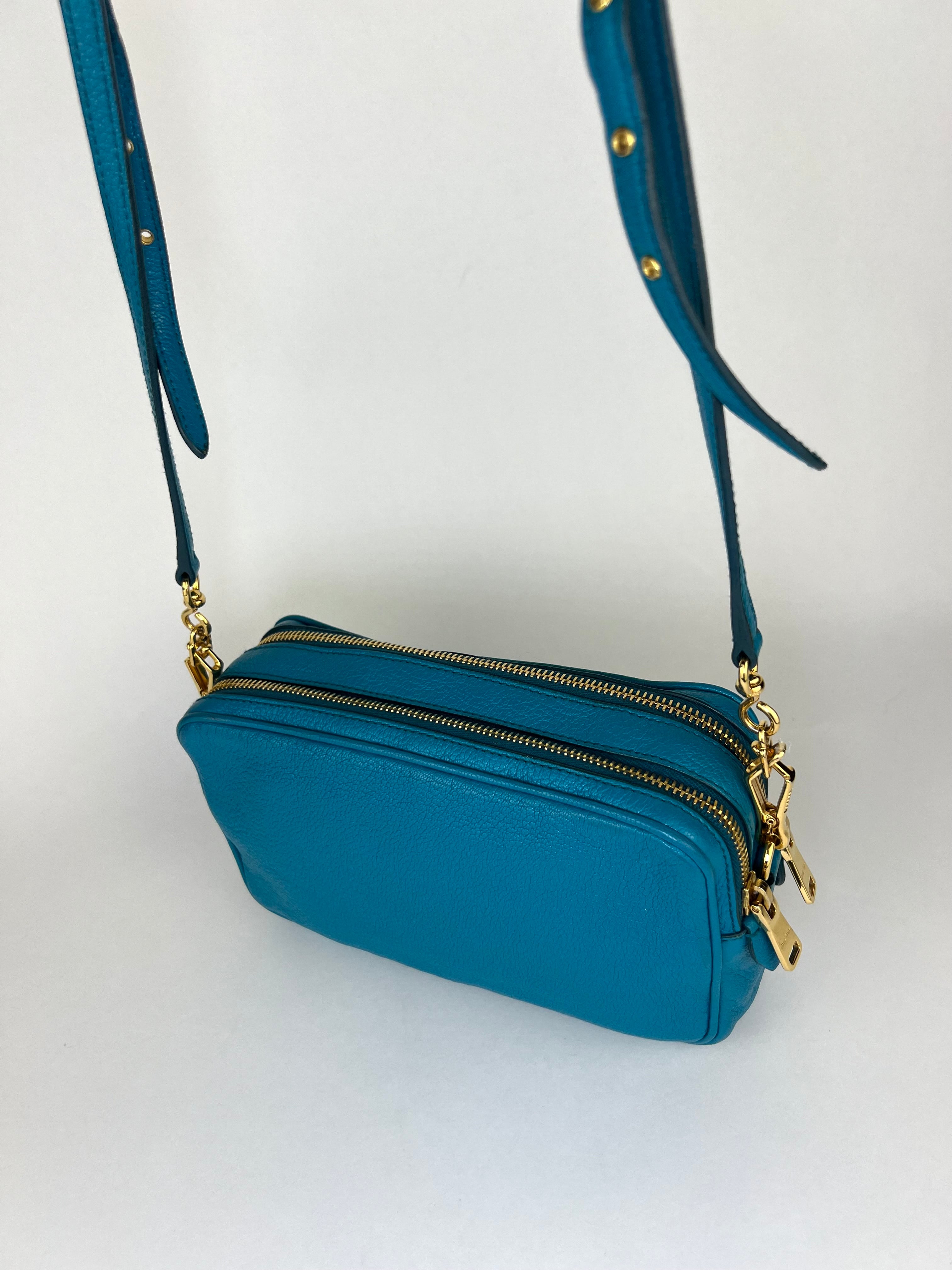 Miu Miu Double Zipper Crossbody Camera Bag