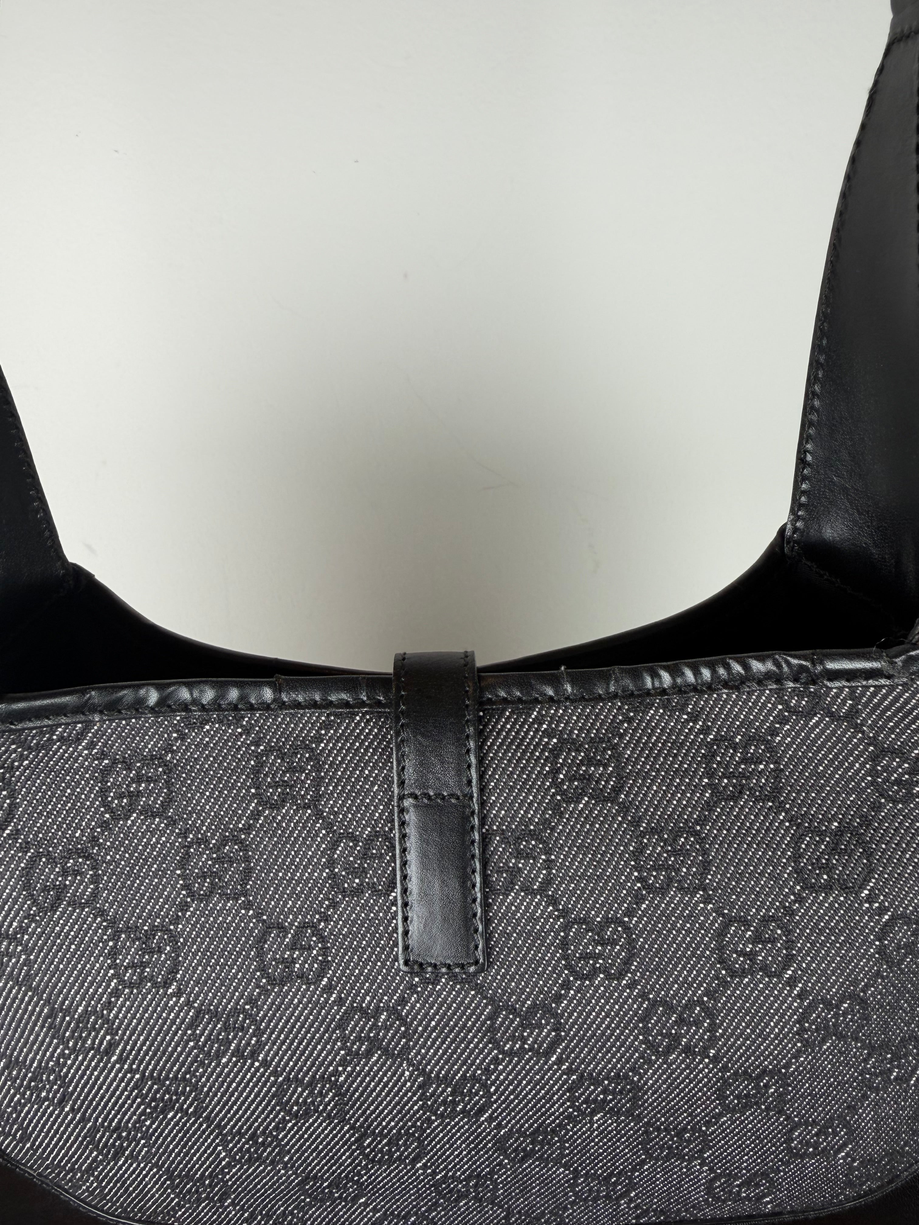Gucci Small Denim Monogram Jackie Bag