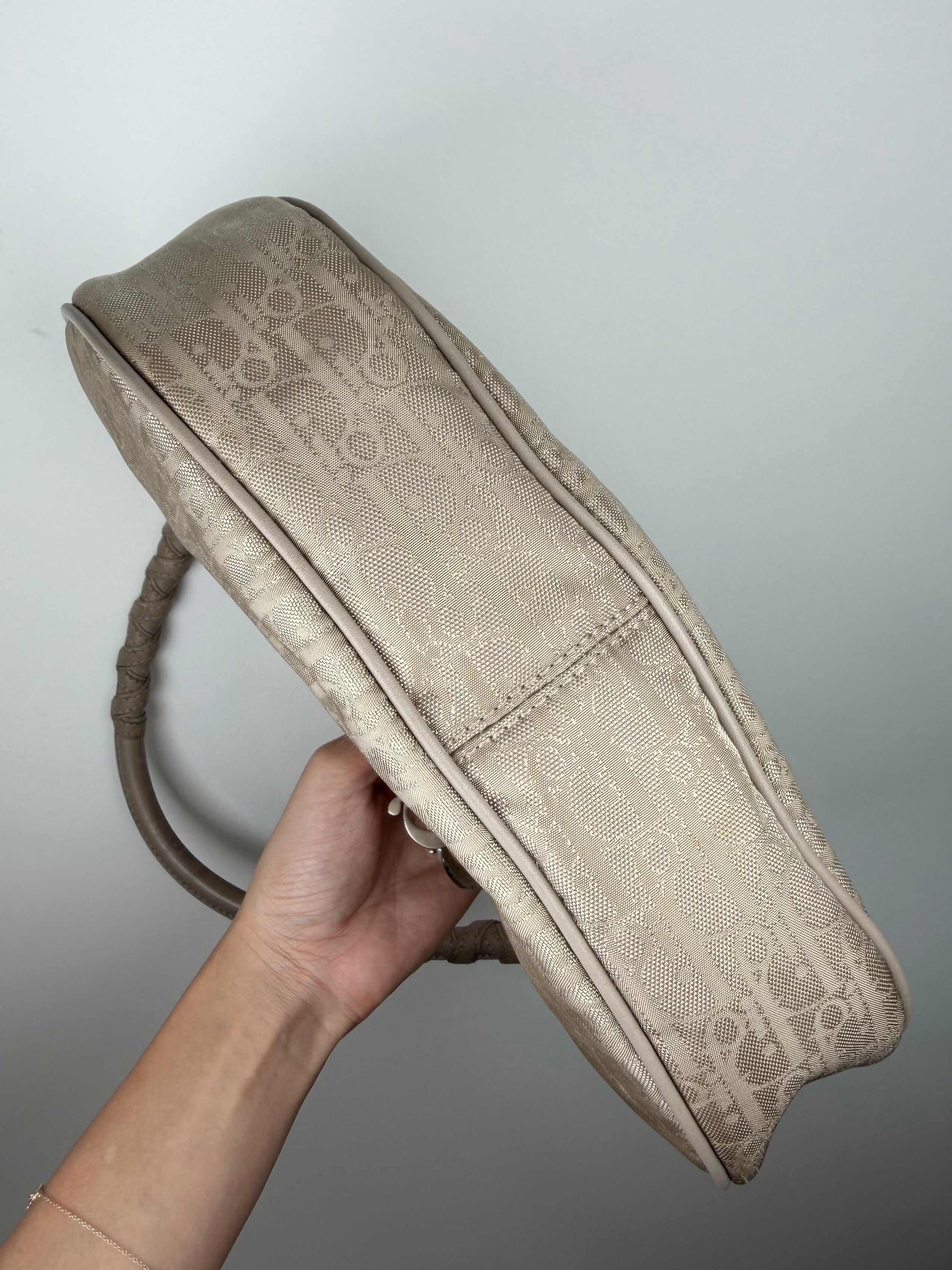 Christian Dior Cream Diorissimo Lovely Charms Hobo Bag