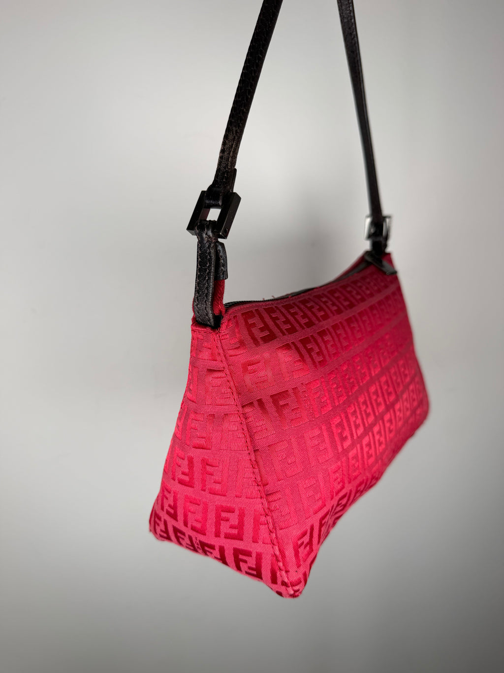 Fendi Zucca Red Shoulder Pochette