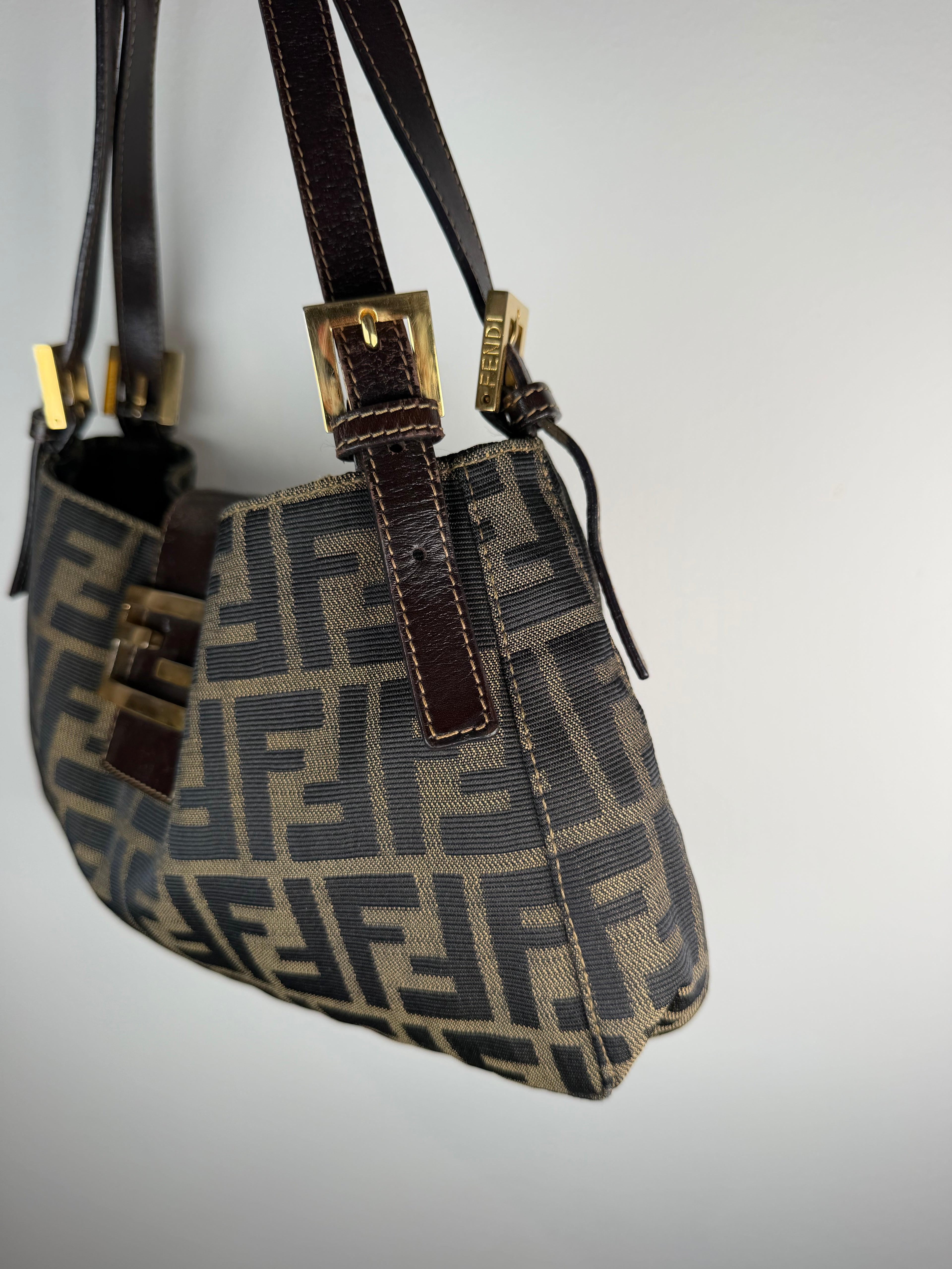 Fendi Zucca Mamma Baguette Shoulder Bag