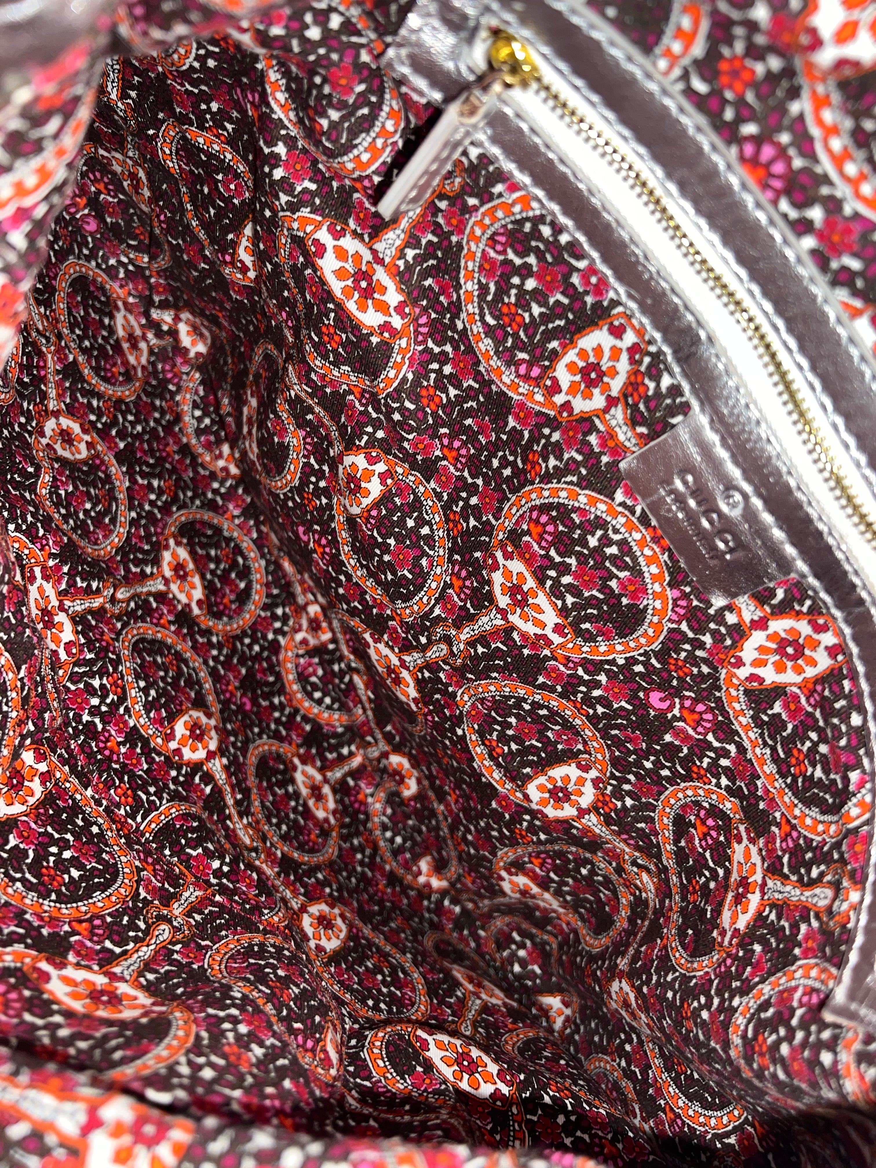 Gucci Indy 2 Way Hobo Bag in Silver Python