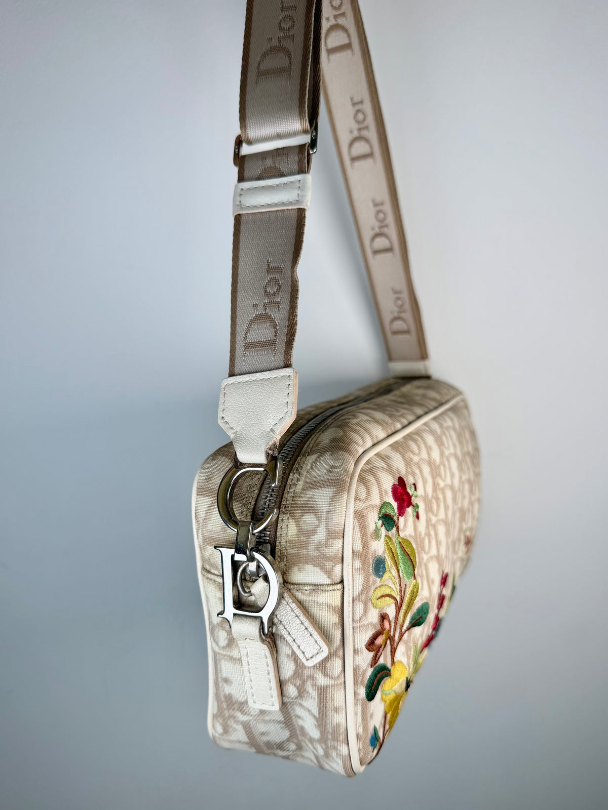 Christian Dior Embroidered Trotter Camera Bag