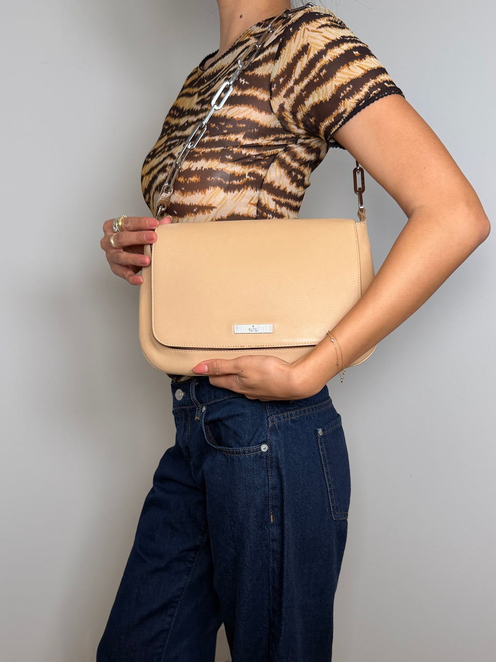 Gucci Chain Leather Jackie Bag