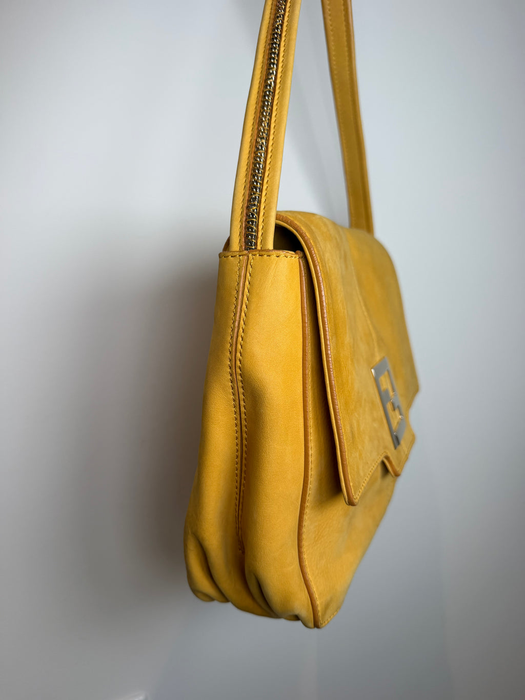 Fendi Nubuck Mamma Baguette Shoulder bag