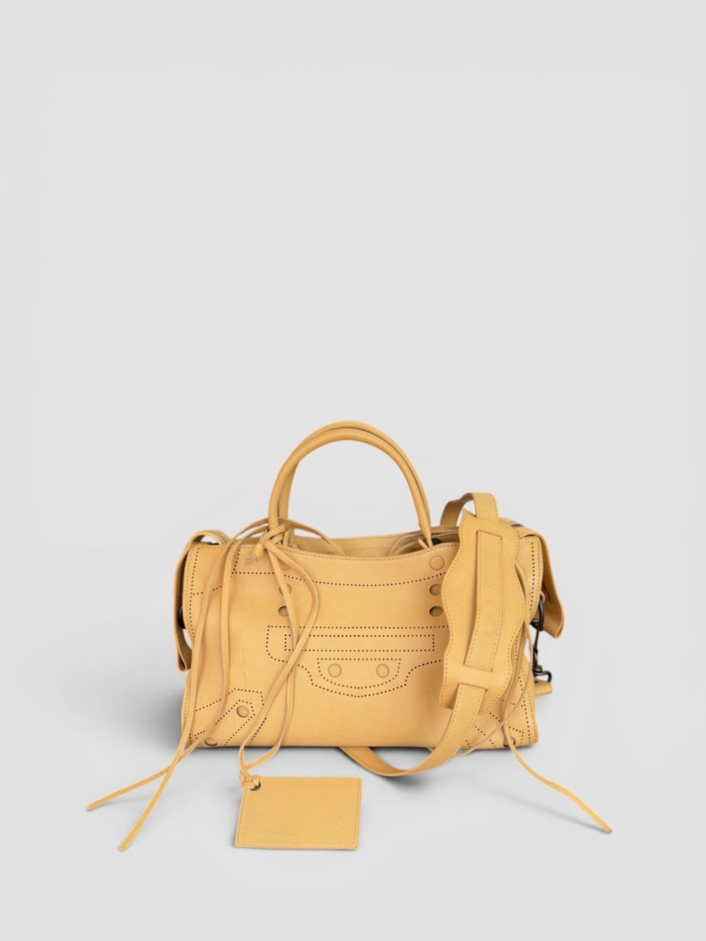Balenciaga Blackout City Bag in Beige Ocre