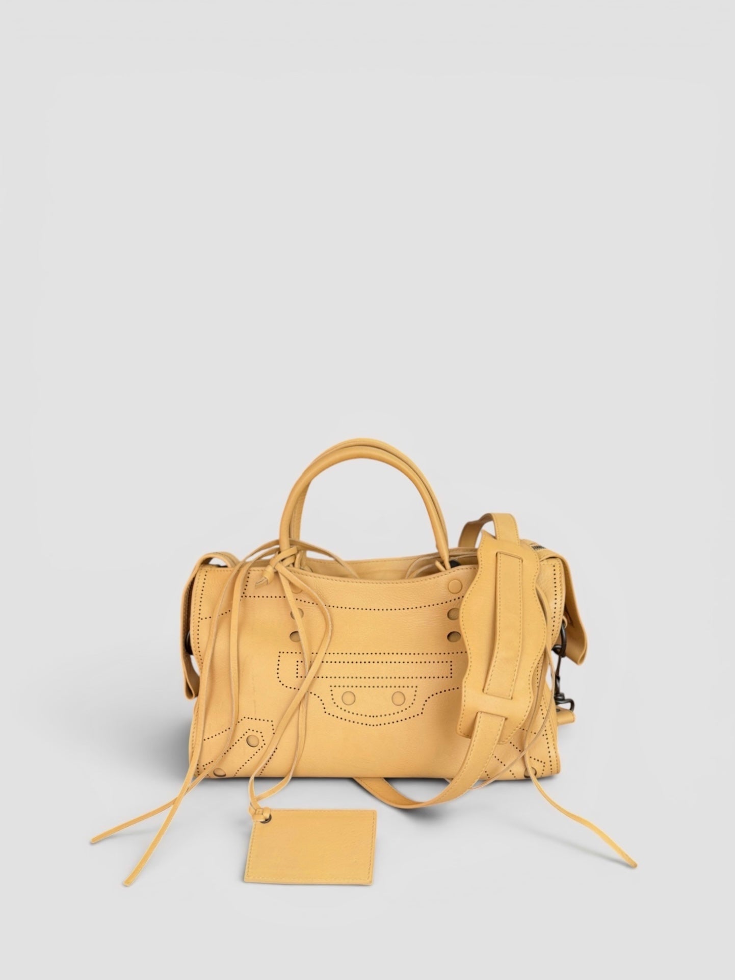 Balenciaga Blackout City Bag in Beige Ocre