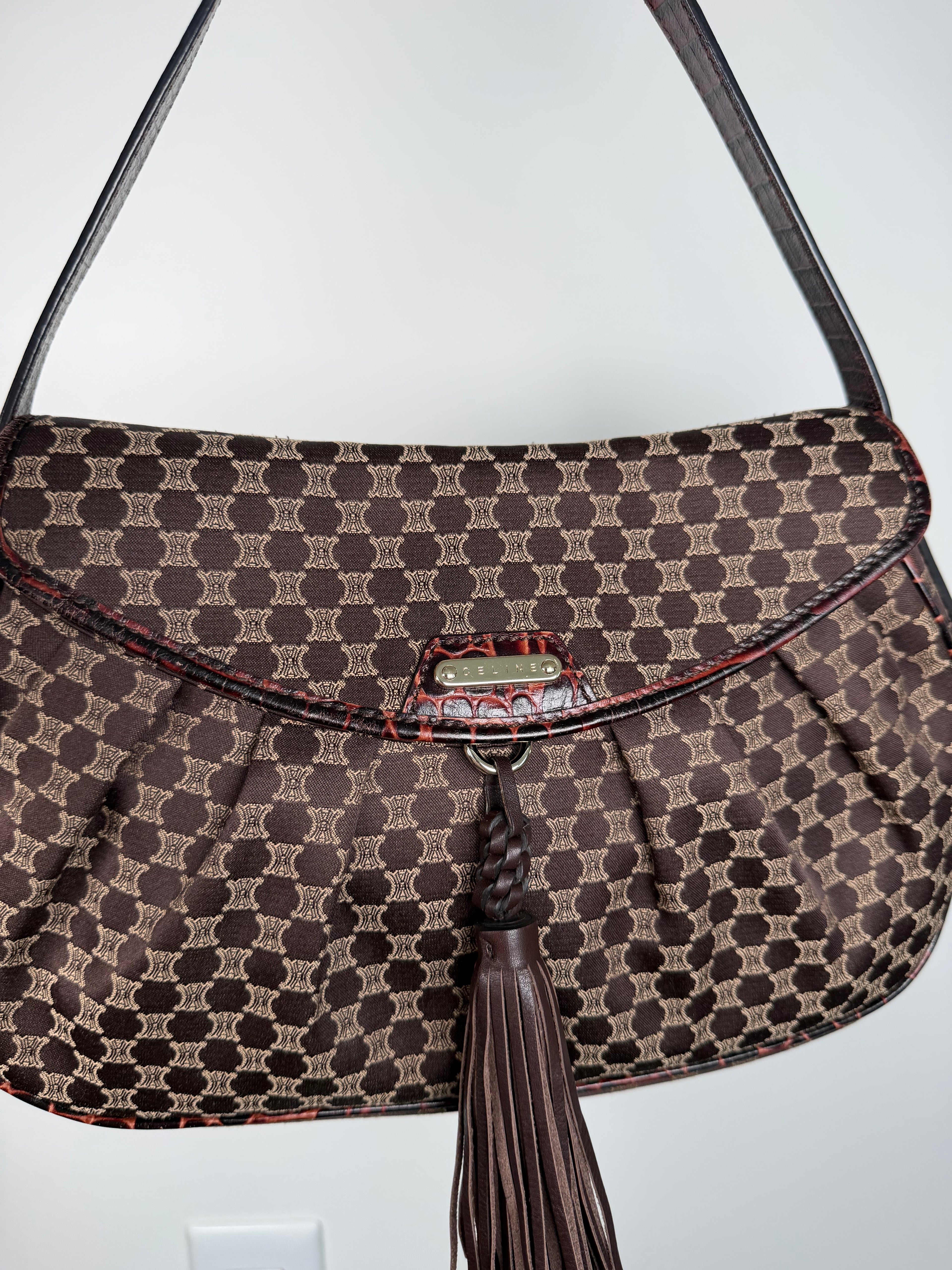 Celine Triomphe Tassel Shoulder Bag