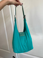 Fendi Mamma Teal Nylon Bucket Bag