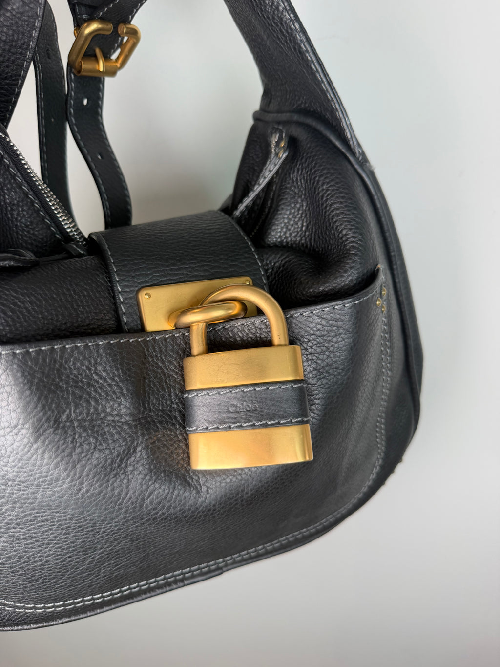 Chloe Paddington Leather Messenger Crossbody Bag