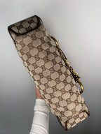 Gucci Horsebit Chain Monogram Shoulder Bag