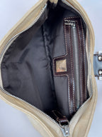 Fendi 2000 Cream Zucca Canvas Crossbody Bag