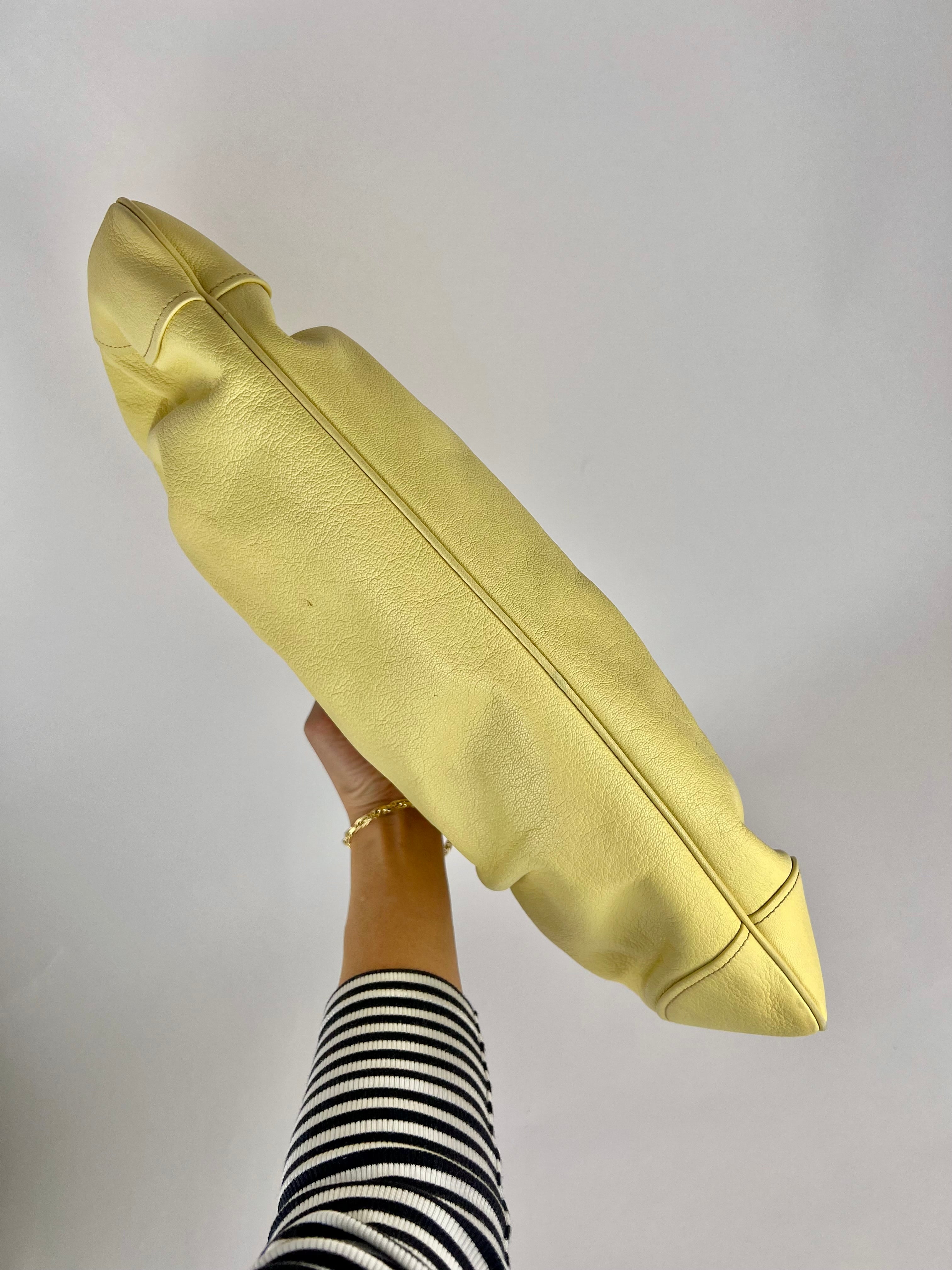 Salvatore Ferragamo Gancini Shoulder Bag in Butter Yellow