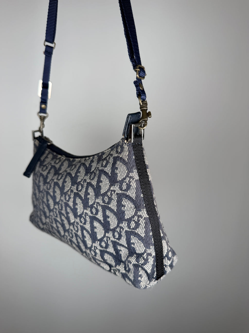 Christian Dior Navy Trotter Shoulder Bag