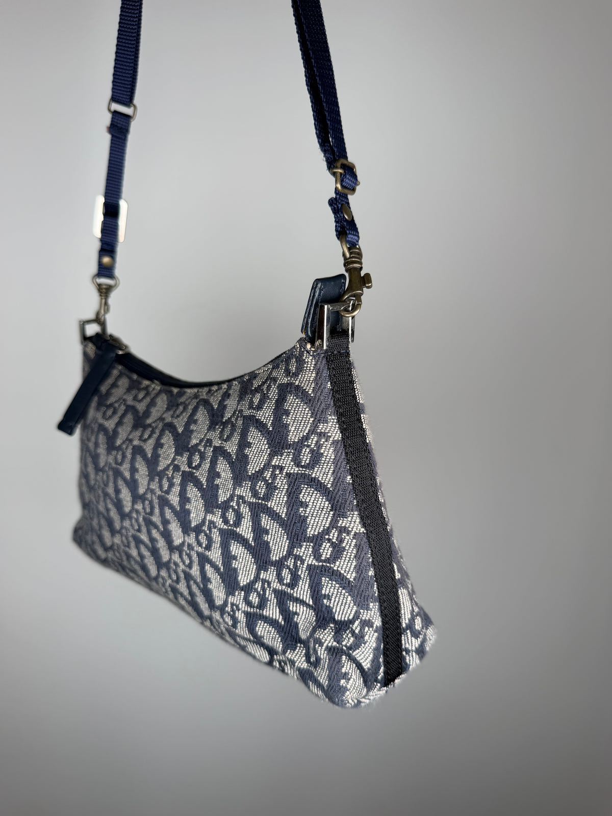 Christian Dior Navy Trotter Shoulder Bag