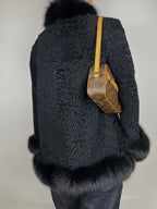 Fox Fur Trim Black Penny Lane Vintage Coat