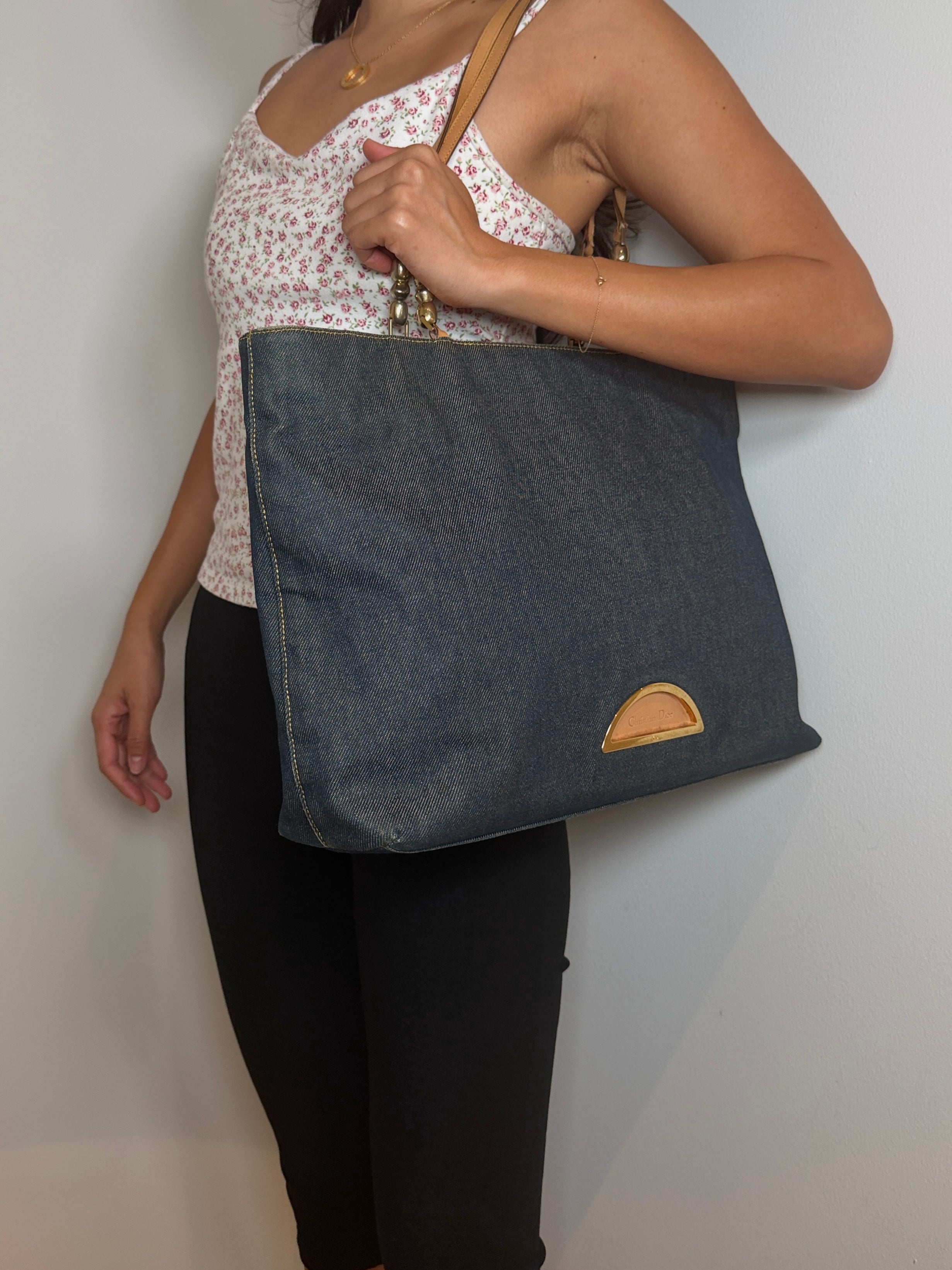 Christian Dior Malice Denim Tote Bag