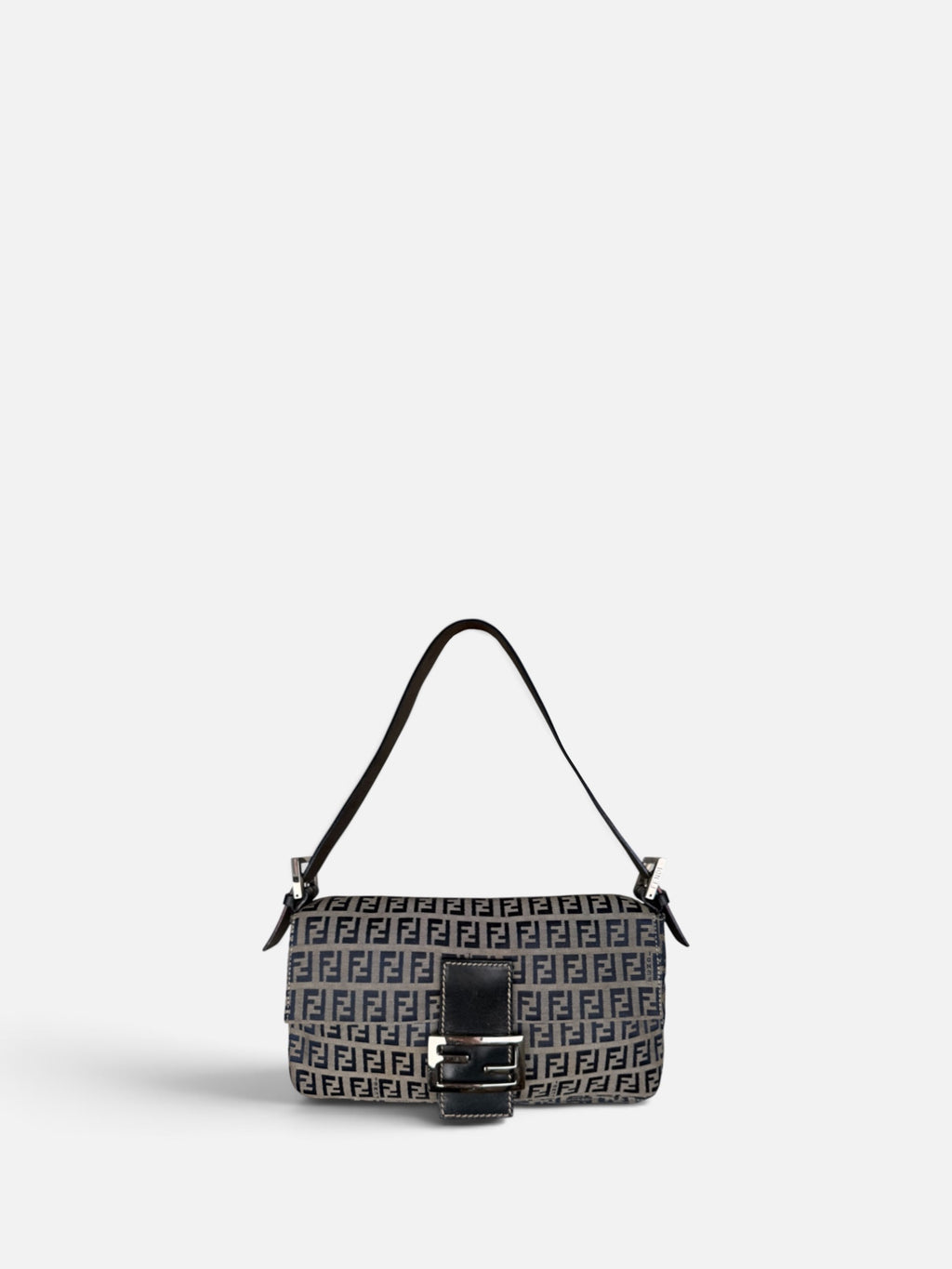 Fendi Baguette in Navy Zucca Print