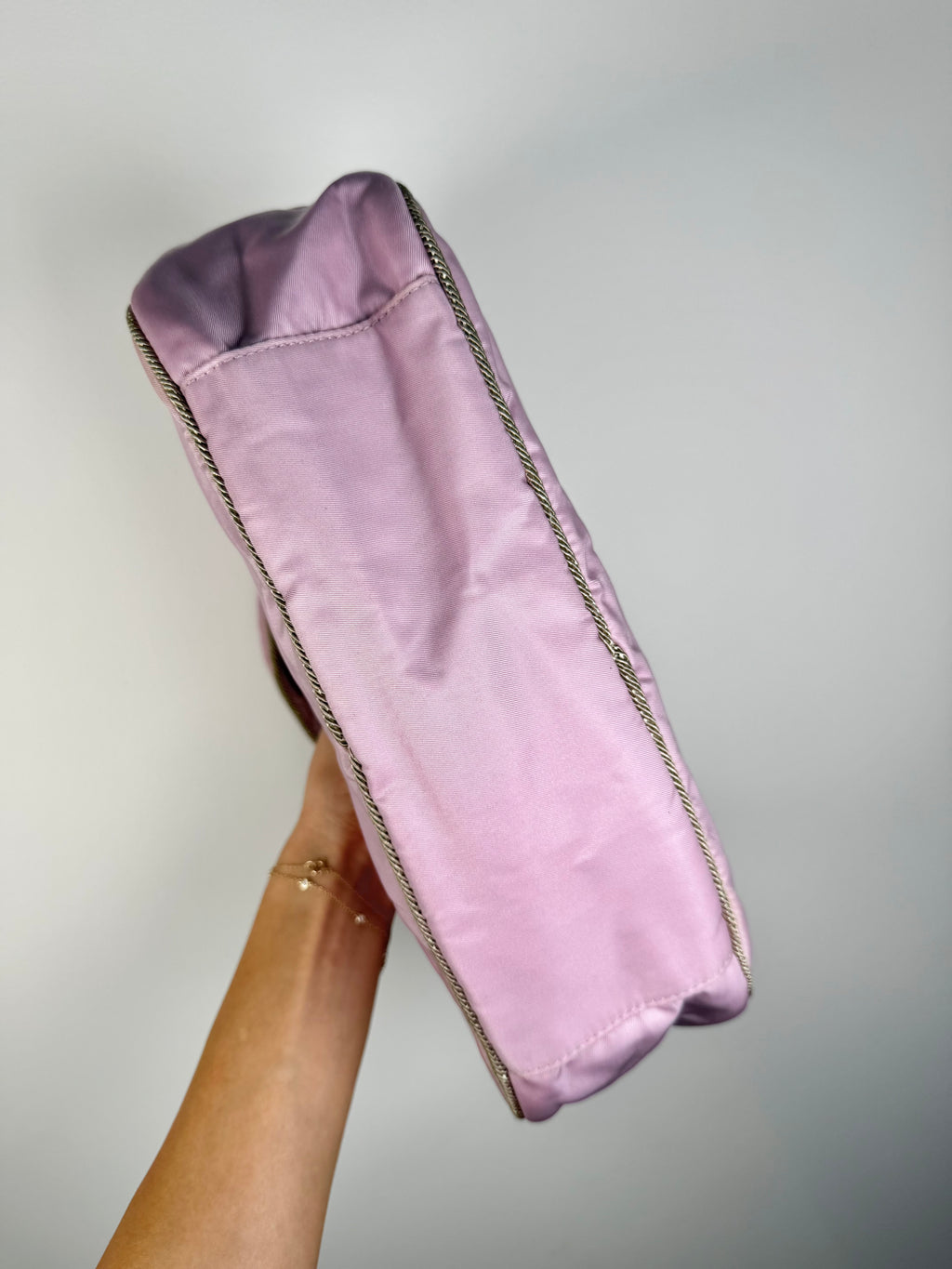 Prada Lavender Tessuto Nylon Shoulder Bag