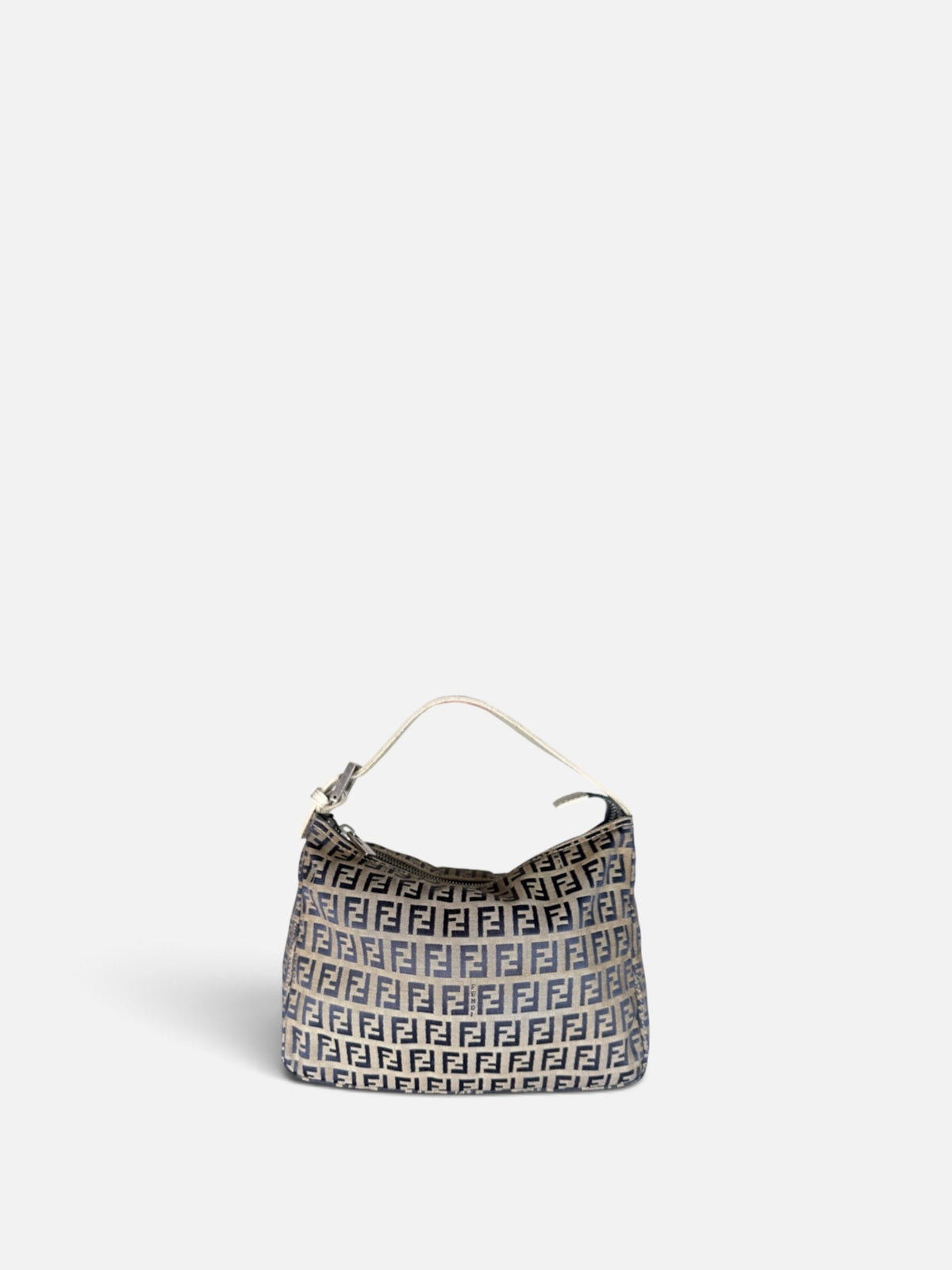 Fendi Zucchino Shoulder Pochette in Navy