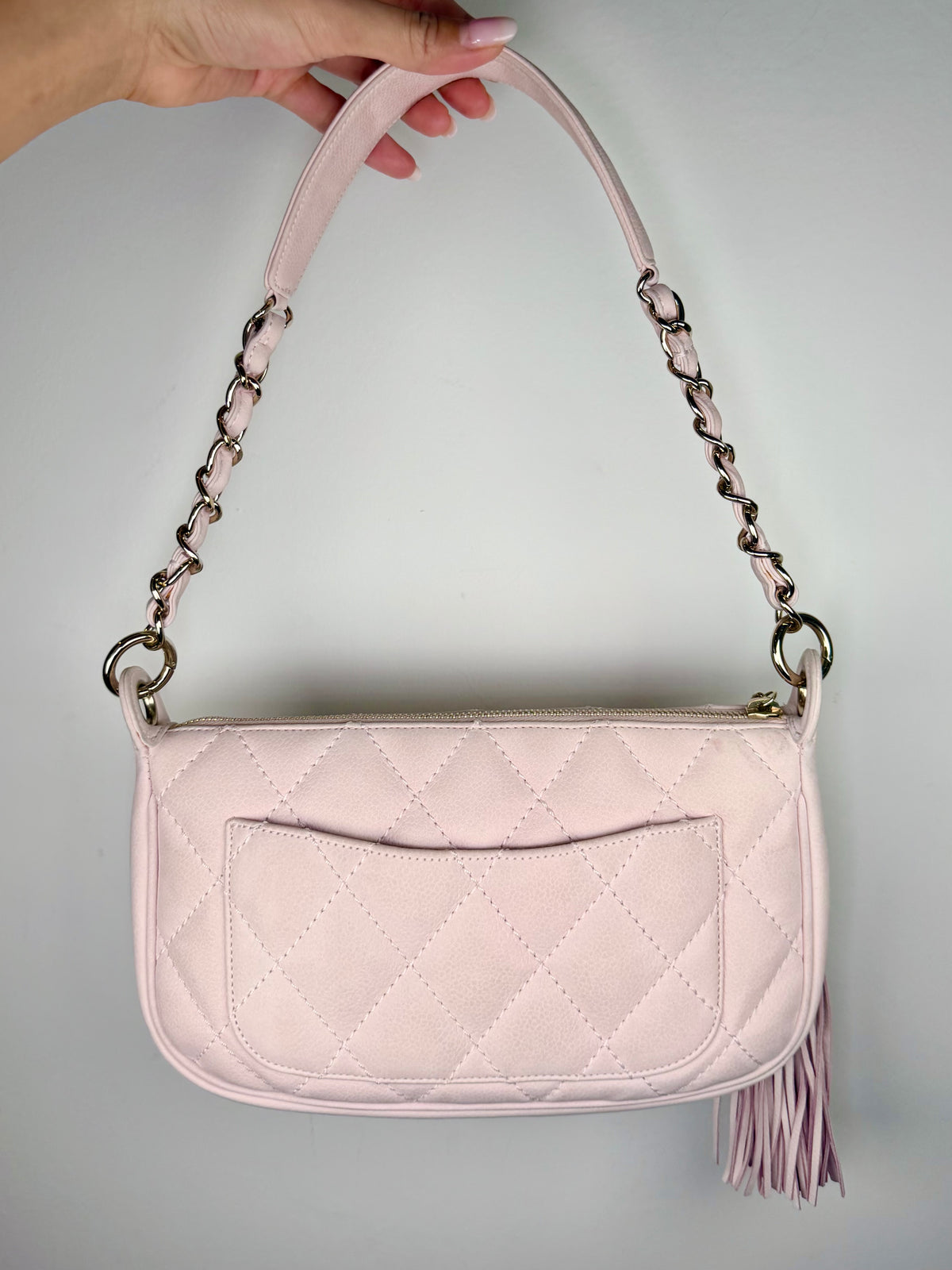 Chanel Quilted Timeless CC Tassel Shoulder Bag